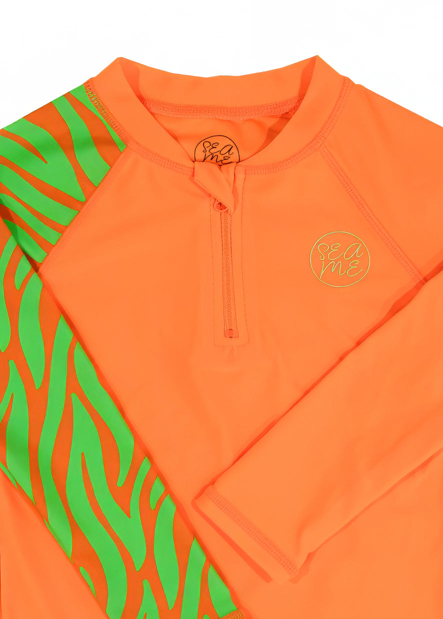 Bright Orange Long Sleeve Rash Top