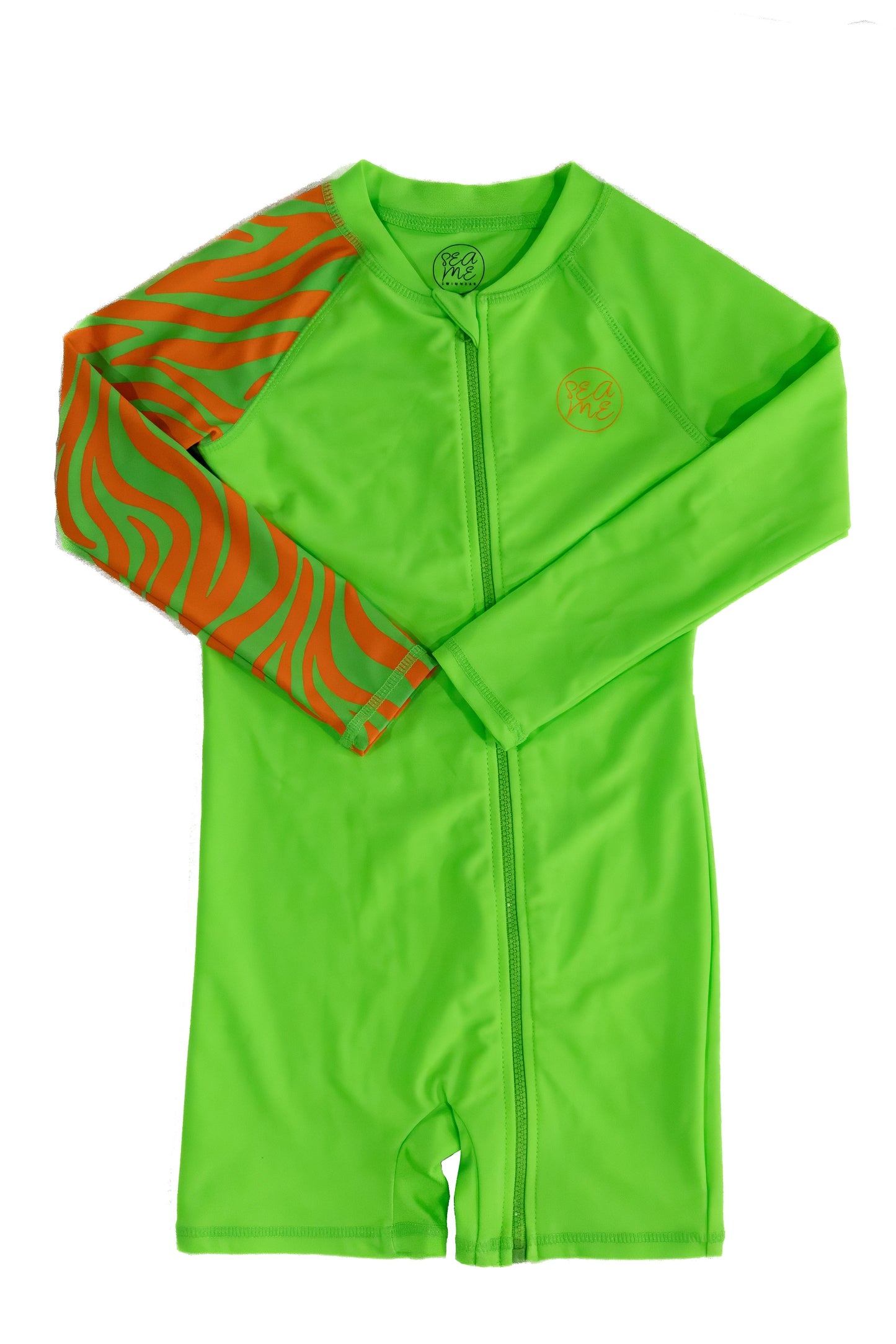 Bright Green Long Sleeve Toddler Swimsuit
