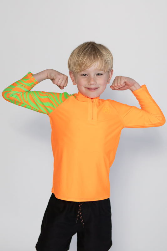 Bright Orange Long Sleeve Rash Top