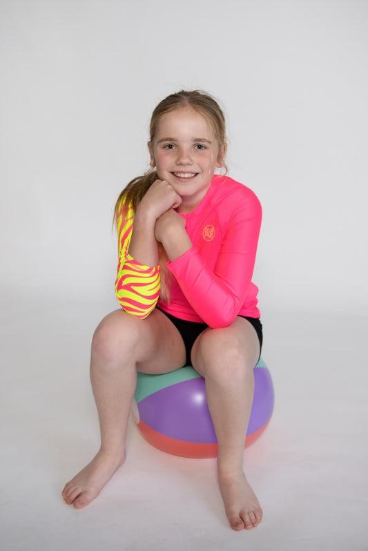 Bright Pink Long Sleeve Rash Top