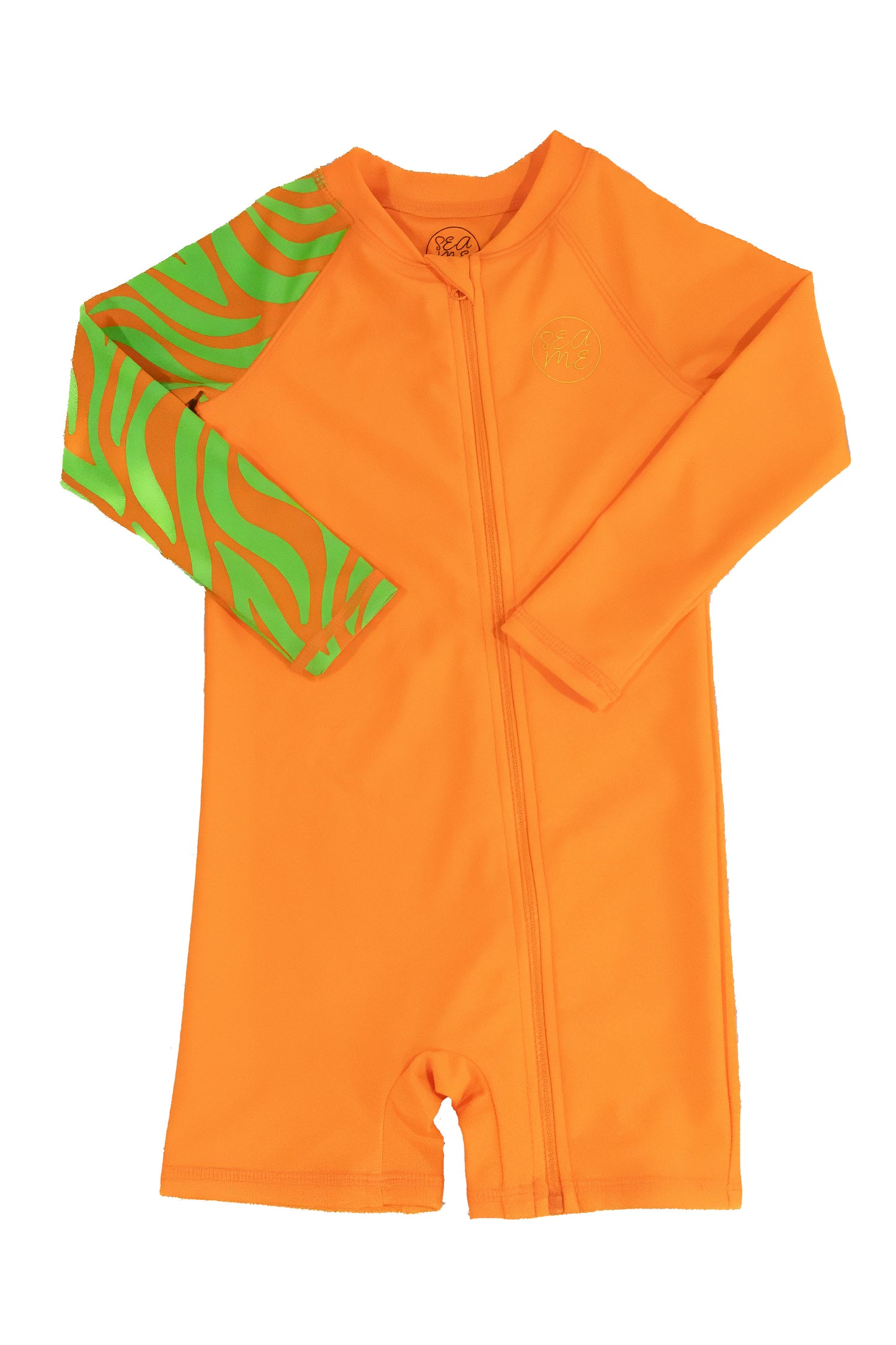 Bright Orange Long Sleeve Toddler Swimsuit